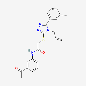 molecular formula C22H22N4O2S B4654743 N-(3-acetylphenyl)-2-{[4-allyl-5-(3-methylphenyl)-4H-1,2,4-triazol-3-yl]thio}acetamide 
