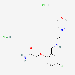 molecular formula C15H24Cl3N3O3 B4654749 2-[4-chloro-2-({[2-(4-morpholinyl)ethyl]amino}methyl)phenoxy]acetamide dihydrochloride 
