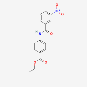 molecular formula C17H16N2O5 B4654757 propyl 4-[(3-nitrobenzoyl)amino]benzoate 
