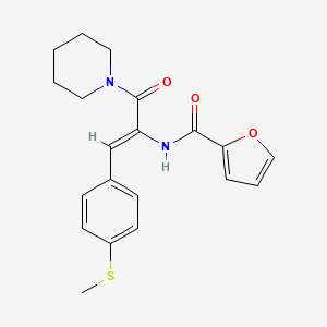 molecular formula C20H22N2O3S B4654761 N-[2-[4-(methylthio)phenyl]-1-(1-piperidinylcarbonyl)vinyl]-2-furamide 