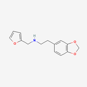 molecular formula C14H15NO3 B4654805 2-(1,3-benzodioxol-5-yl)-N-(2-furylmethyl)ethanamine 