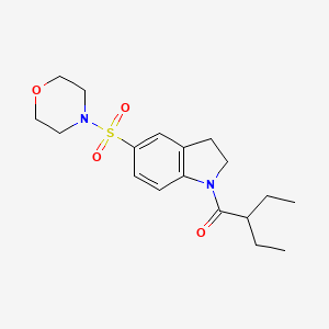 molecular formula C18H26N2O4S B4654877 1-(2-ethylbutanoyl)-5-(4-morpholinylsulfonyl)indoline 