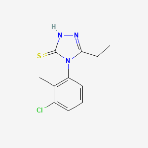 molecular formula C11H12ClN3S B4654878 4-(3-chloro-2-methylphenyl)-5-ethyl-4H-1,2,4-triazole-3-thiol 