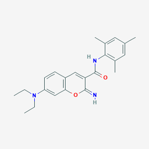 7-(diethylamino)-2-imino-N-mesityl-2H-chromene-3-carboxamide