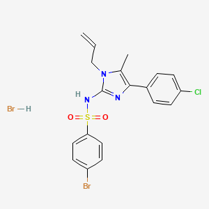 molecular formula C19H18Br2ClN3O2S B4654882 N-[1-allyl-4-(4-chlorophenyl)-5-methyl-1,3-dihydro-2H-imidazol-2-ylidene]-4-bromobenzenesulfonamide hydrobromide 