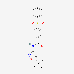 molecular formula C20H20N2O4S B4654898 N-(5-tert-butyl-3-isoxazolyl)-4-(phenylsulfonyl)benzamide 