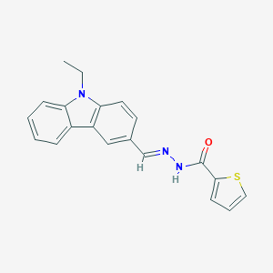 molecular formula C20H17N3OS B465490 N'-[(9-ethyl-9H-carbazol-3-yl)methylene]-2-thiophenecarbohydrazide CAS No. 314764-65-3