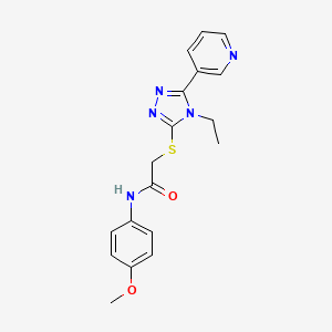 2-{[4-ethyl-5-(3-pyridinyl)-4H-1,2,4-triazol-3-yl]thio}-N-(4-methoxyphenyl)acetamide