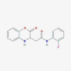 molecular formula C16H13FN2O3 B4654918 N-(2-fluorophenyl)-2-(2-oxo-3,4-dihydro-2H-1,4-benzoxazin-3-yl)acetamide 