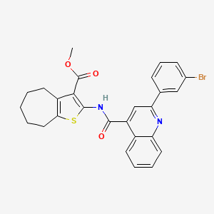 methyl 2-({[2-(3-bromophenyl)-4-quinolinyl]carbonyl}amino)-5,6,7,8-tetrahydro-4H-cyclohepta[b]thiophene-3-carboxylate