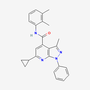molecular formula C25H24N4O B4654946 6-cyclopropyl-N-(2,3-dimethylphenyl)-3-methyl-1-phenyl-1H-pyrazolo[3,4-b]pyridine-4-carboxamide 