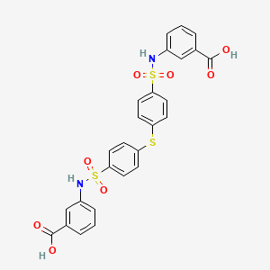 molecular formula C26H20N2O8S3 B4654996 3,3'-[thiobis(4,1-phenylenesulfonylimino)]dibenzoic acid 