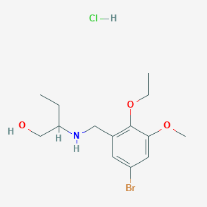 molecular formula C14H23BrClNO3 B4655015 2-[(5-bromo-2-ethoxy-3-methoxybenzyl)amino]butan-1-ol hydrochloride 