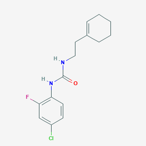 molecular formula C15H18ClFN2O B4655016 N-(4-chloro-2-fluorophenyl)-N'-[2-(1-cyclohexen-1-yl)ethyl]urea 