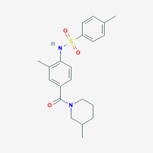 molecular formula C21H26N2O3S B4655034 4-methyl-N-{2-methyl-4-[(3-methyl-1-piperidinyl)carbonyl]phenyl}benzenesulfonamide 