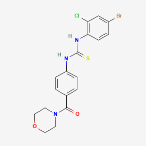 molecular formula C18H17BrClN3O2S B4655058 N-(4-bromo-2-chlorophenyl)-N'-[4-(4-morpholinylcarbonyl)phenyl]thiourea 