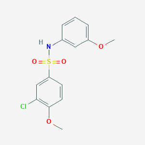molecular formula C14H14ClNO4S B4655082 3-chloro-4-methoxy-N-(3-methoxyphenyl)benzenesulfonamide 