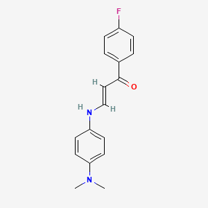 molecular formula C17H17FN2O B4655083 3-{[4-(dimethylamino)phenyl]amino}-1-(4-fluorophenyl)-2-propen-1-one 