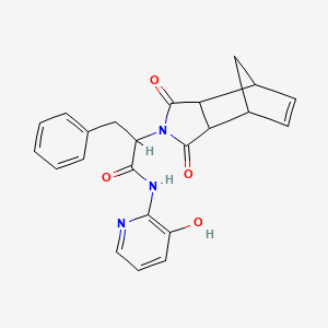 molecular formula C23H21N3O4 B4655089 2-(3,5-dioxo-4-azatricyclo[5.2.1.0~2,6~]dec-8-en-4-yl)-N-(3-hydroxy-2-pyridinyl)-3-phenylpropanamide 