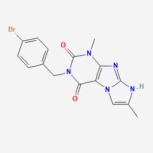 molecular formula C16H14BrN5O2 B4655091 3-(4-bromobenzyl)-1,7-dimethyl-1H-imidazo[2,1-f]purine-2,4(3H,8H)-dione 