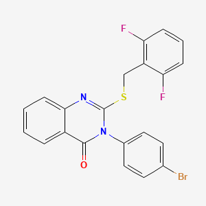 molecular formula C21H13BrF2N2OS B4655103 3-(4-bromophenyl)-2-[(2,6-difluorobenzyl)thio]-4(3H)-quinazolinone 