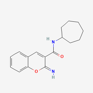 molecular formula C17H20N2O2 B4655123 N-cycloheptyl-2-imino-2H-chromene-3-carboxamide 