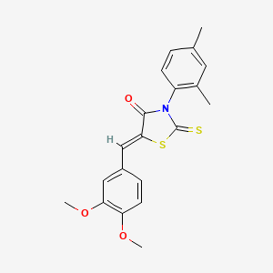 molecular formula C20H19NO3S2 B4655126 5-(3,4-dimethoxybenzylidene)-3-(2,4-dimethylphenyl)-2-thioxo-1,3-thiazolidin-4-one 