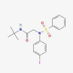 molecular formula C18H21IN2O3S B4655145 N~1~-(tert-butyl)-N~2~-(4-iodophenyl)-N~2~-(phenylsulfonyl)glycinamide 