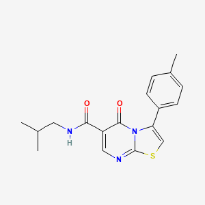 molecular formula C18H19N3O2S B4655188 N-isobutyl-3-(4-methylphenyl)-5-oxo-5H-[1,3]thiazolo[3,2-a]pyrimidine-6-carboxamide 