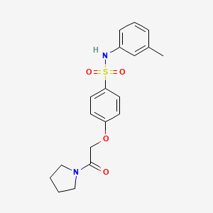 molecular formula C19H22N2O4S B4655192 N-(3-methylphenyl)-4-[2-oxo-2-(1-pyrrolidinyl)ethoxy]benzenesulfonamide 