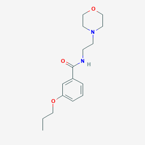 molecular formula C16H24N2O3 B4655197 N-[2-(4-morpholinyl)ethyl]-3-propoxybenzamide 