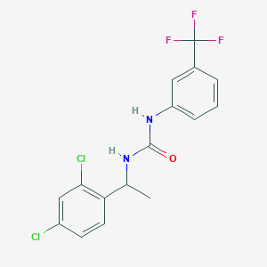 molecular formula C16H13Cl2F3N2O B4655210 N-[1-(2,4-dichlorophenyl)ethyl]-N'-[3-(trifluoromethyl)phenyl]urea 