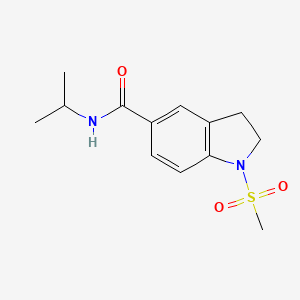 molecular formula C13H18N2O3S B4655225 N-isopropyl-1-(methylsulfonyl)-5-indolinecarboxamide 