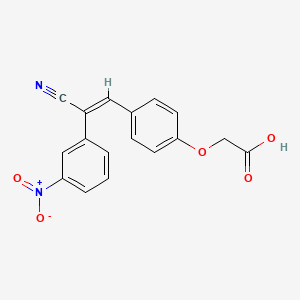 molecular formula C17H12N2O5 B4655269 {4-[2-cyano-2-(3-nitrophenyl)vinyl]phenoxy}acetic acid 