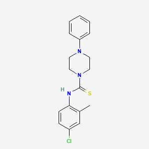 molecular formula C18H20ClN3S B4655288 N-(4-chloro-2-methylphenyl)-4-phenyl-1-piperazinecarbothioamide 