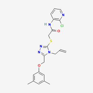 molecular formula C21H22ClN5O2S B4655296 2-({4-allyl-5-[(3,5-dimethylphenoxy)methyl]-4H-1,2,4-triazol-3-yl}thio)-N-(2-chloro-3-pyridinyl)acetamide 