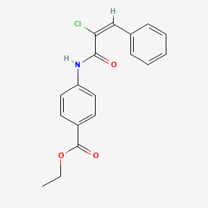 molecular formula C18H16ClNO3 B4655300 ethyl 4-[(2-chloro-3-phenylacryloyl)amino]benzoate 