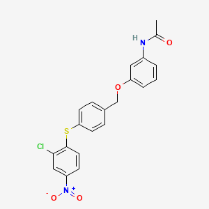 molecular formula C21H17ClN2O4S B4655303 N-[3-({4-[(2-chloro-4-nitrophenyl)thio]benzyl}oxy)phenyl]acetamide 