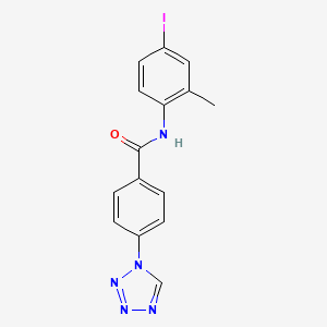 molecular formula C15H12IN5O B4655308 N-(4-iodo-2-methylphenyl)-4-(1H-tetrazol-1-yl)benzamide 