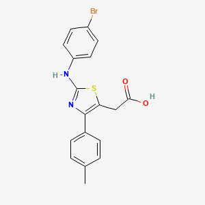 molecular formula C18H15BrN2O2S B4655332 [2-[(4-bromophenyl)amino]-4-(4-methylphenyl)-1,3-thiazol-5-yl]acetic acid 