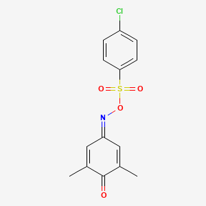 molecular formula C14H12ClNO4S B4655355 4-({[(4-chlorophenyl)sulfonyl]oxy}imino)-2,6-dimethyl-2,5-cyclohexadien-1-one 
