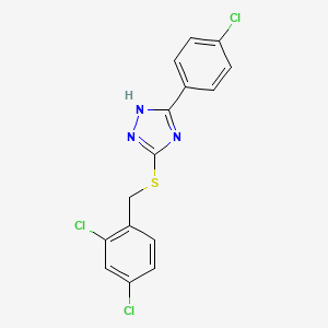 molecular formula C15H10Cl3N3S B4655361 3-(4-chlorophenyl)-5-[(2,4-dichlorobenzyl)thio]-4H-1,2,4-triazole 