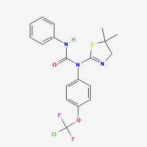 molecular formula C19H18ClF2N3O2S B4655374 N-{4-[chloro(difluoro)methoxy]phenyl}-N-(5,5-dimethyl-4,5-dihydro-1,3-thiazol-2-yl)-N'-phenylurea 