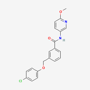 molecular formula C20H17ClN2O3 B4655390 3-[(4-chlorophenoxy)methyl]-N-(6-methoxy-3-pyridinyl)benzamide 