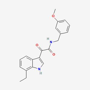 molecular formula C20H20N2O3 B4655394 2-(7-ethyl-1H-indol-3-yl)-N-(3-methoxybenzyl)-2-oxoacetamide 