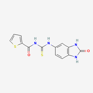 N-{[(2-oxo-2,3-dihydro-1H-benzimidazol-5-yl)amino]carbonothioyl}-2-thiophenecarboxamide