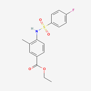 ethyl 4-{[(4-fluorophenyl)sulfonyl]amino}-3-methylbenzoate