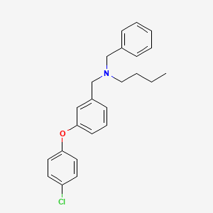 molecular formula C24H26ClNO B4655416 N-benzyl-N-[3-(4-chlorophenoxy)benzyl]-1-butanamine 