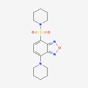 molecular formula C16H22N4O3S B4655452 4-(1-piperidinyl)-7-(1-piperidinylsulfonyl)-2,1,3-benzoxadiazole 