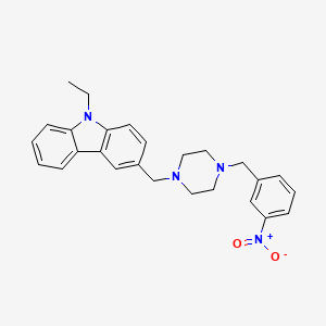 molecular formula C26H28N4O2 B4655479 9-ethyl-3-{[4-(3-nitrobenzyl)-1-piperazinyl]methyl}-9H-carbazole 